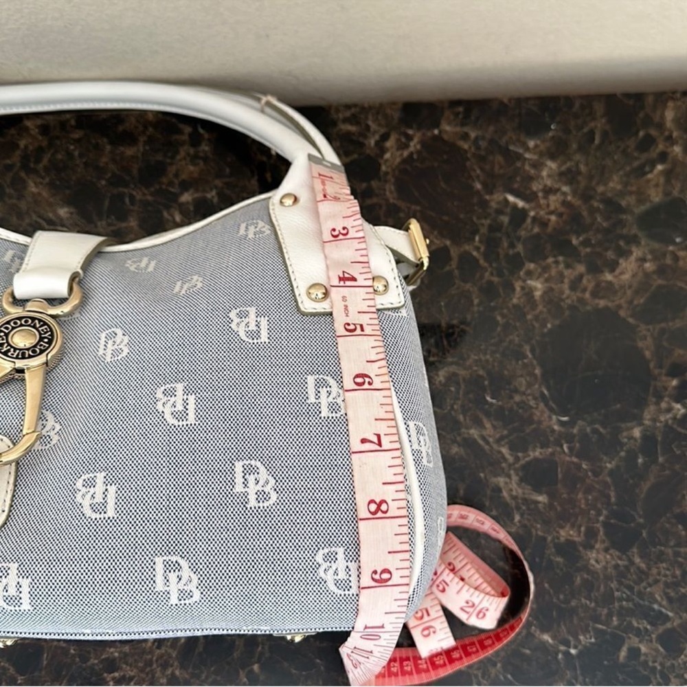 Dooney & Bourke Gray and White Satchel - Picture 7 of 14